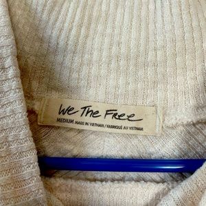We The Free mock neck waffle knit pull over